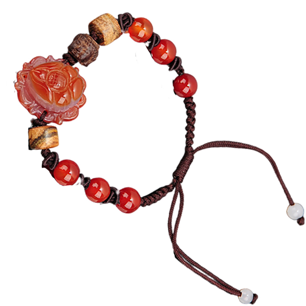 蓮花{紅玉髓}開運手鍊【十方】137213