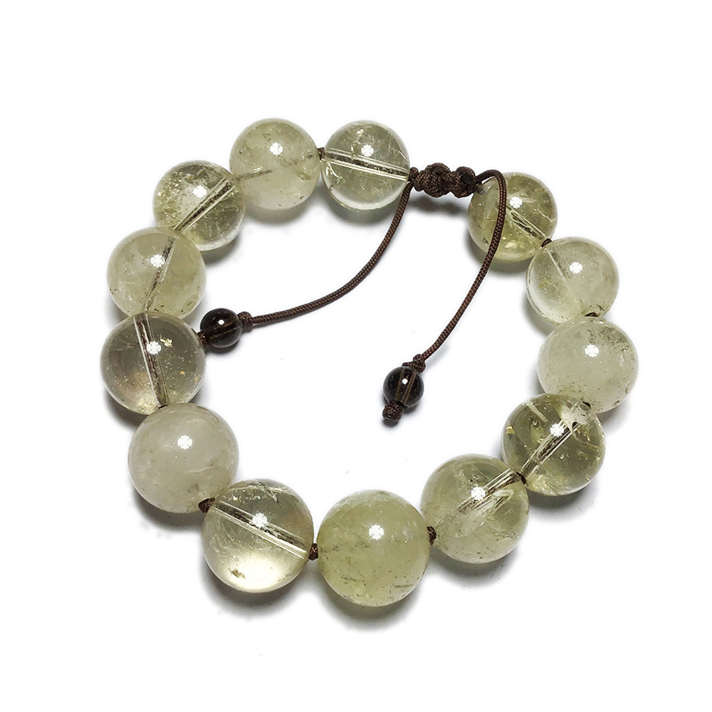 茶黃晶手珠14mm【十方】137914