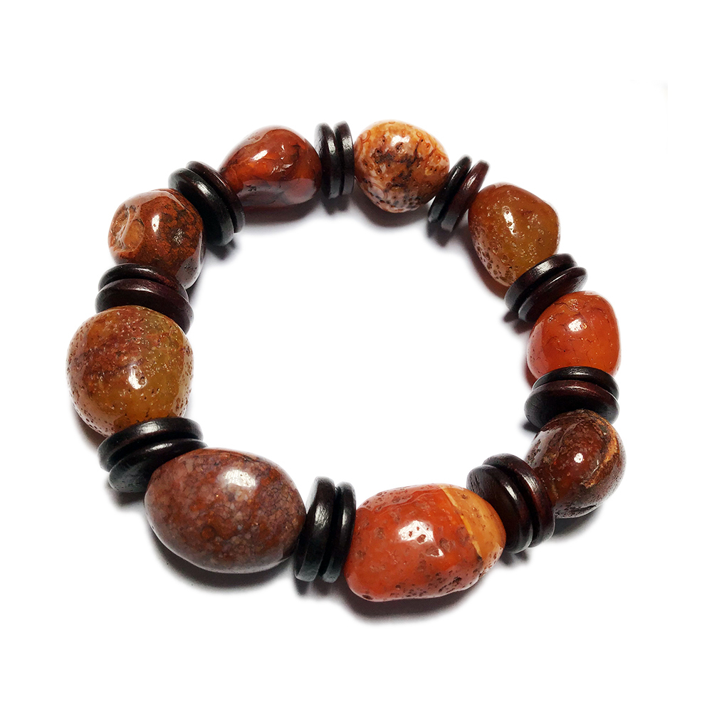 老礦玉髓手珠15mm【十方】138199