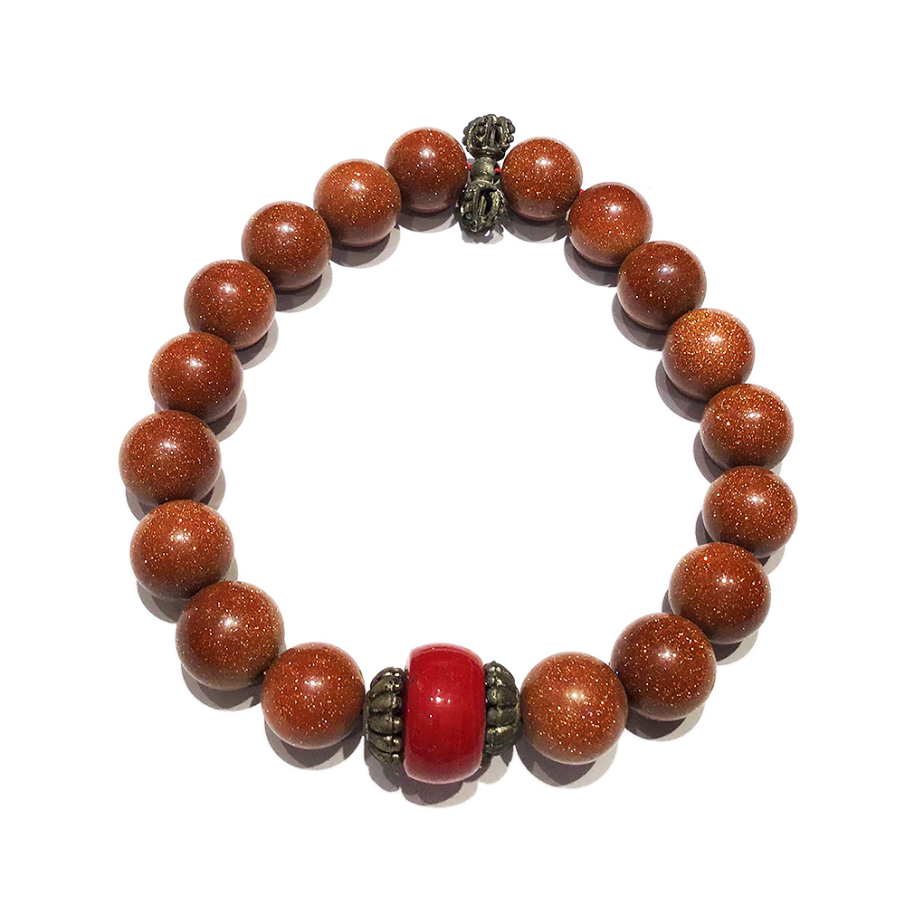 琉璃+金剛杵&金砂石手珠12mm【十方】139344