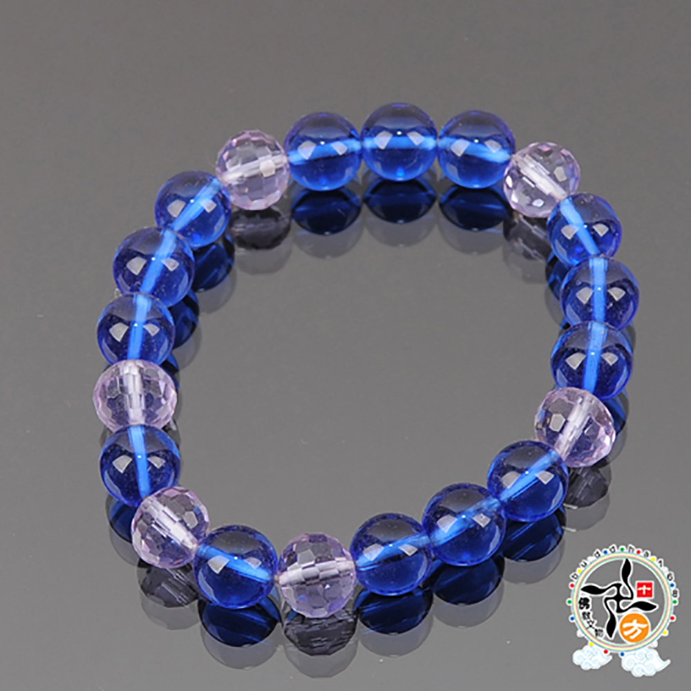 藍琉璃+水晶手珠10 mm【十方】139335