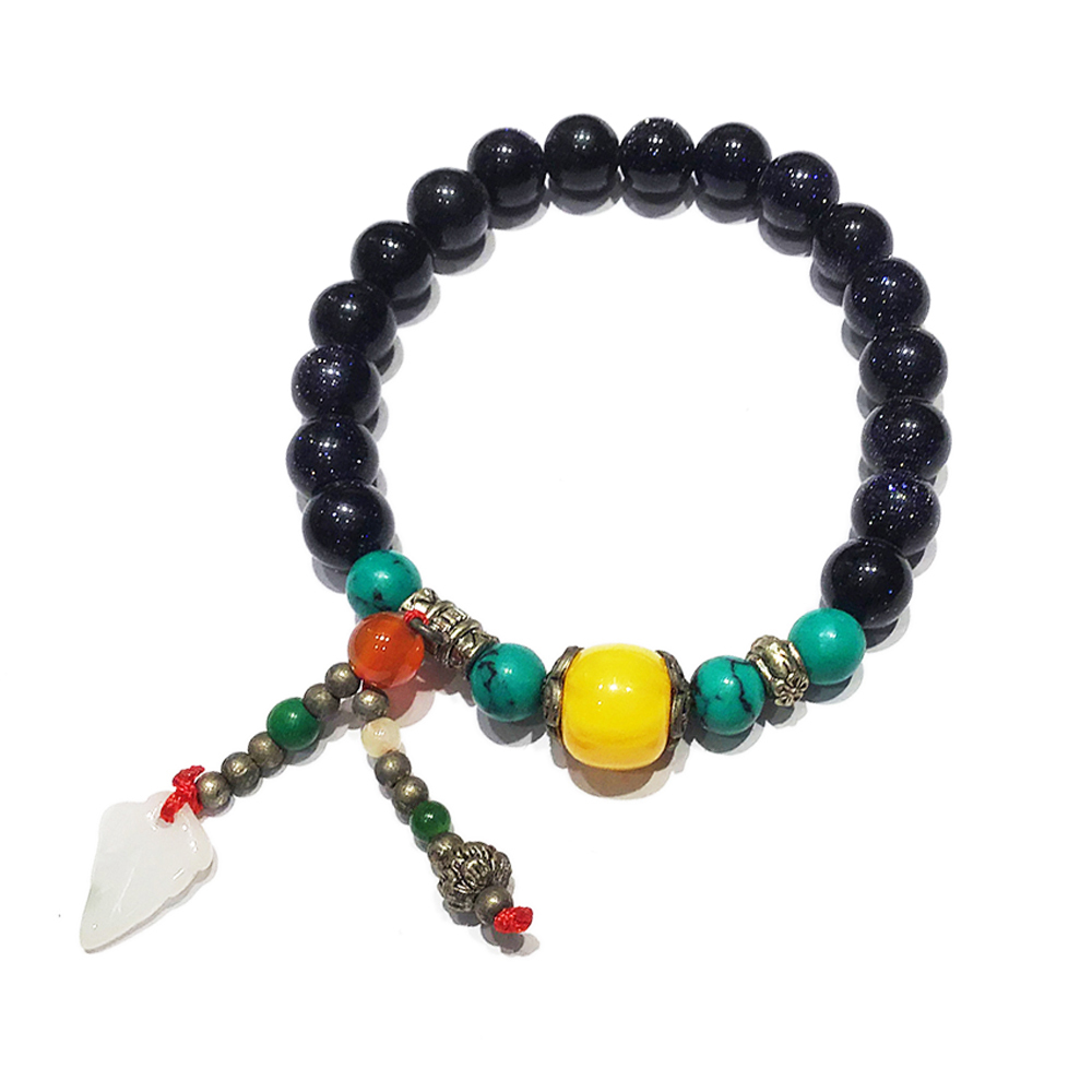 蜜納+藍沙石手珠8mm【十方】139917