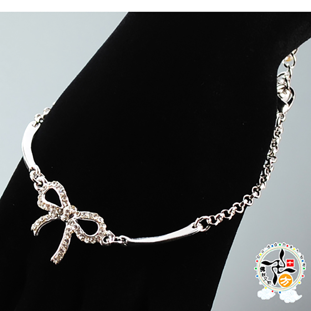 蝴蝶結鑲鑽手鍊【十方】140523