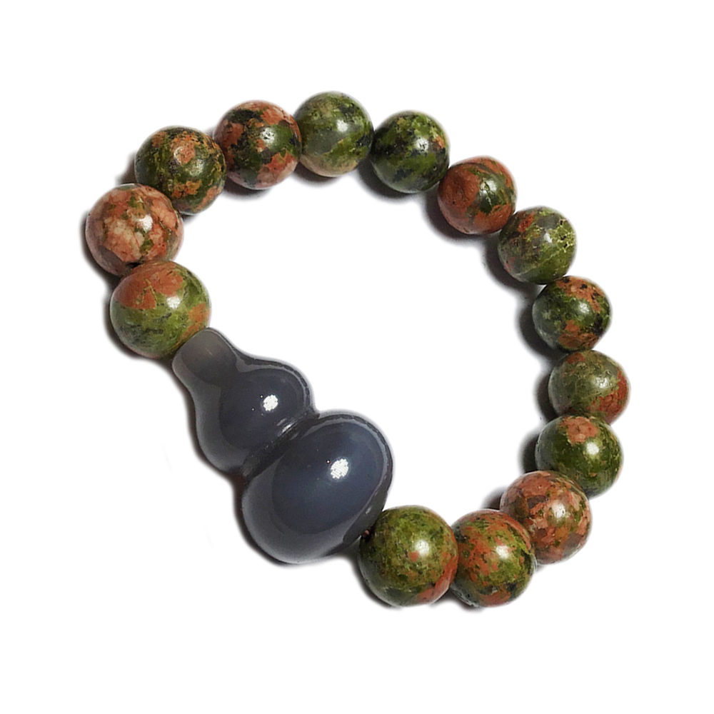 大葫蘆(大福氣)+七彩玉手珠12 mm【十方】141338