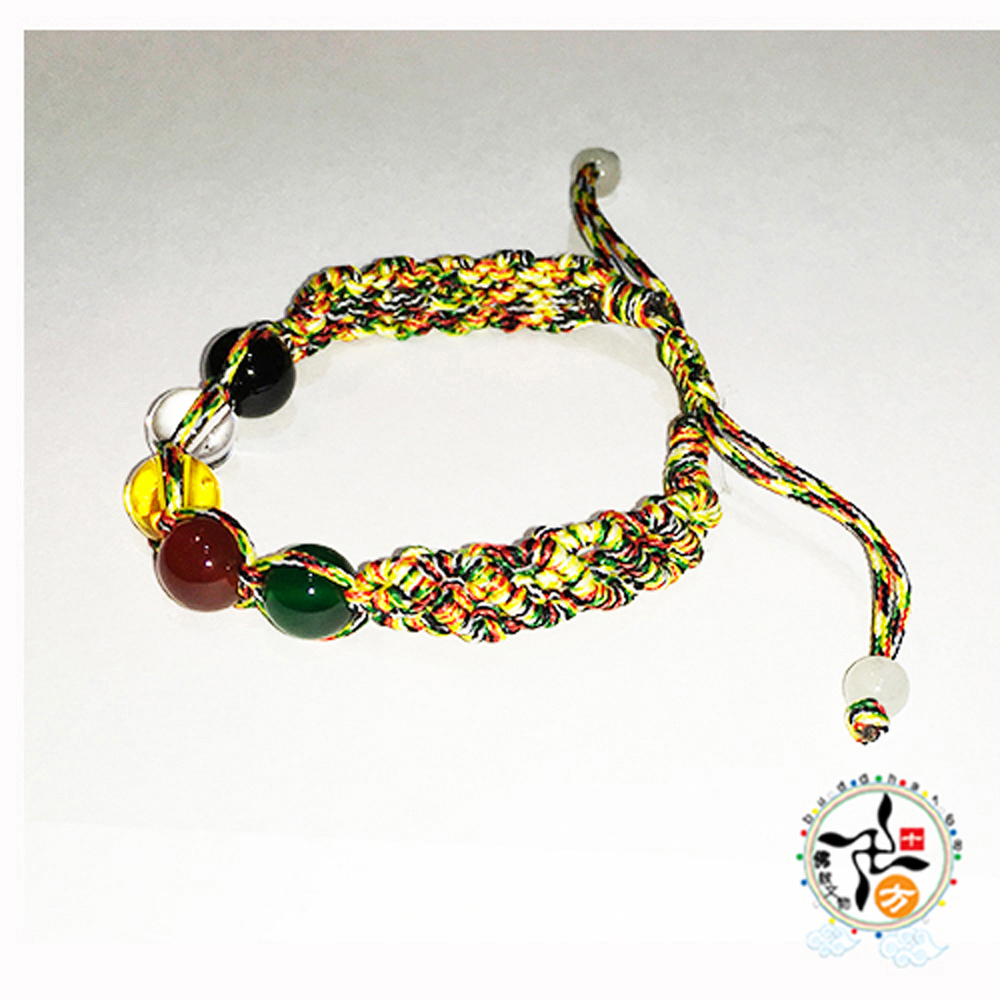 五行珠8m五色線手鍊{網狀}【十方】142364