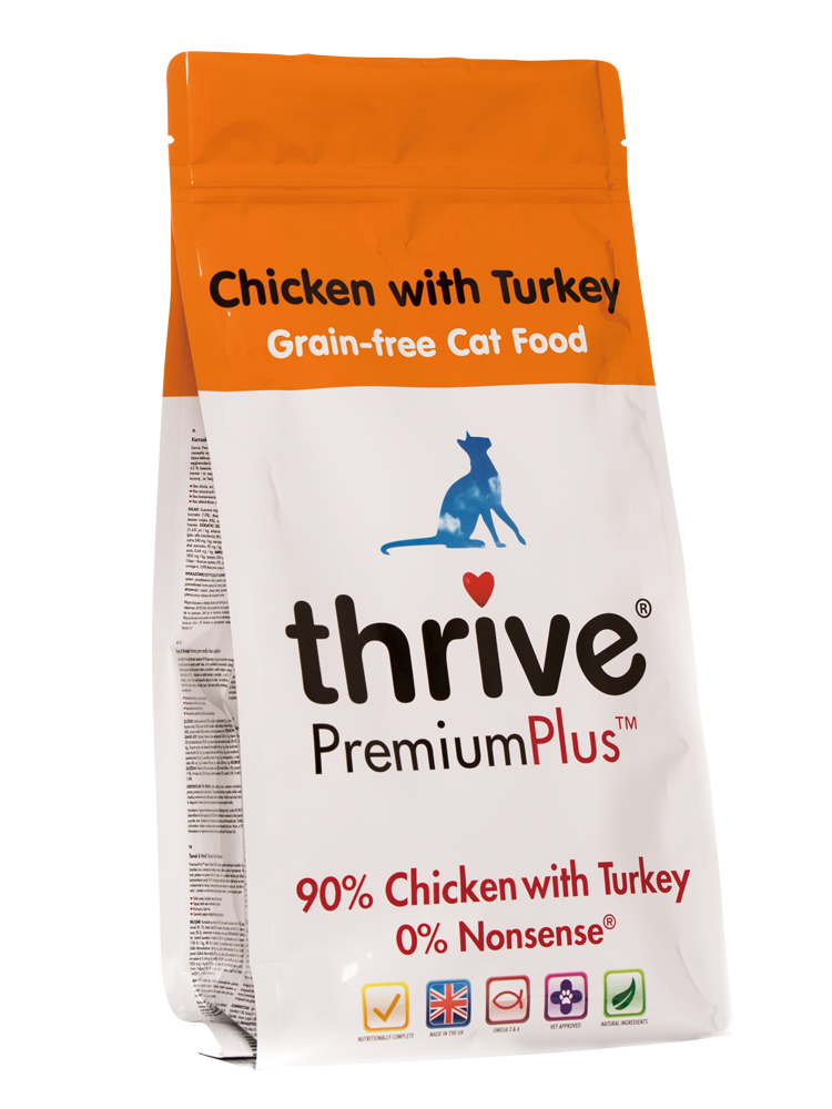 Thrive 脆樂芙 – Premium Plus 無穀無穀物火雞及雞肉全貓糧 Chicken & Turkey 1.5kg