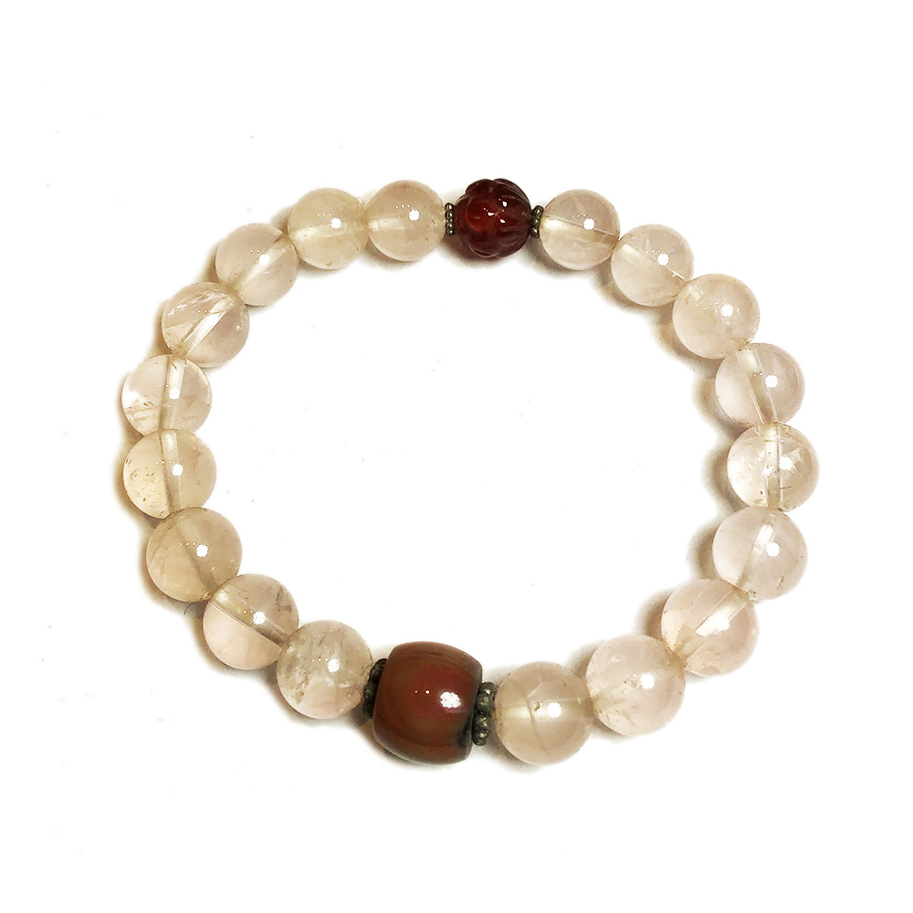 蓮花+星光粉晶手珠10mm【十方】142607