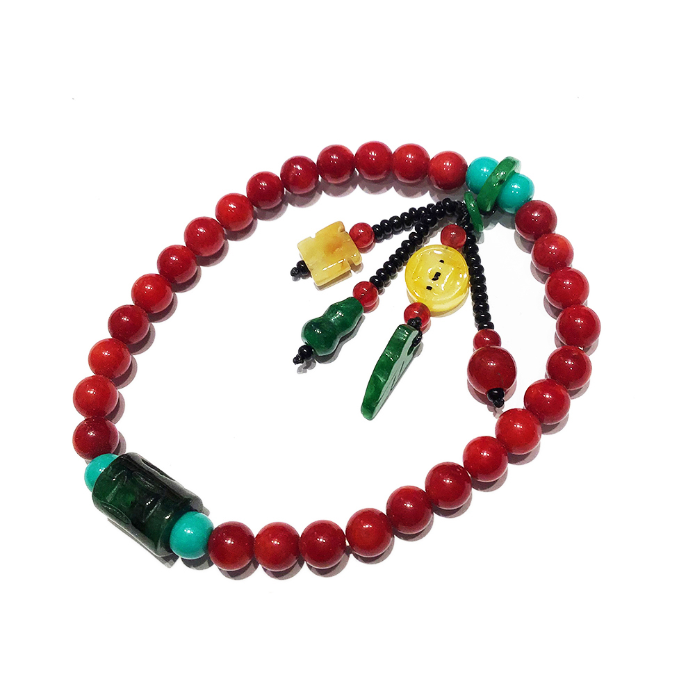 鐵龍生+海竹珊瑚手珠5mm【十方】142521