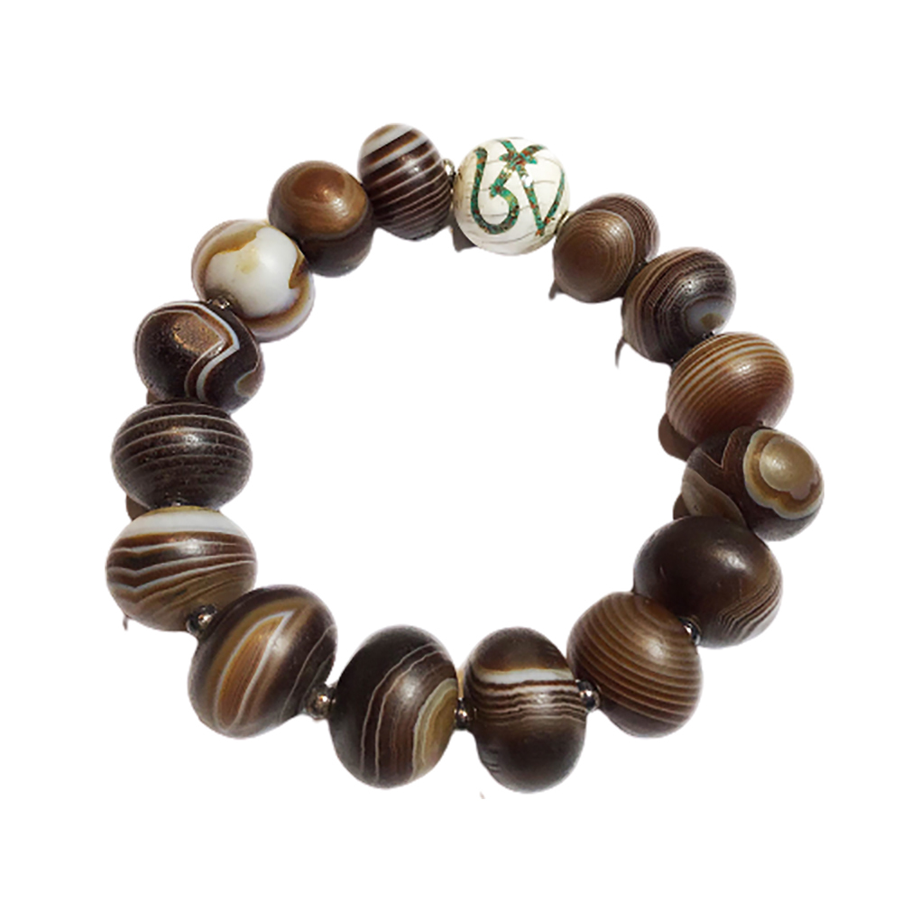 老硨磲+925銀珠+老藥師珠手珠【十方】143308