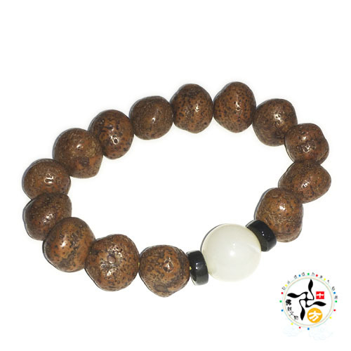 白玉髓+龍眼菩提手珠11*12mm【十方】143963