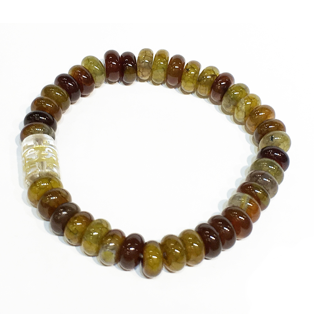 六字真言+龍磷火供珠手珠4*8mm【十方】143489