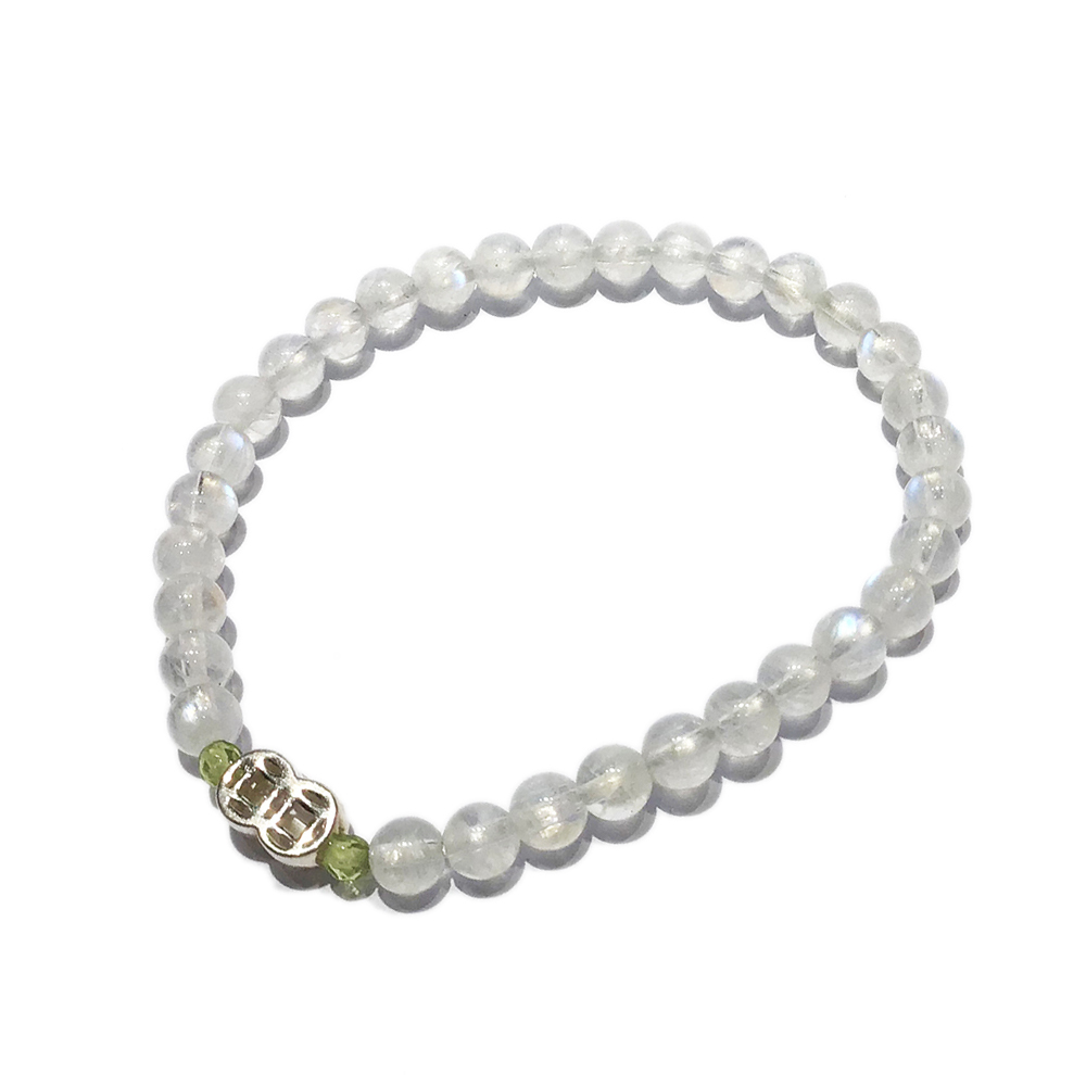 財源滾滾925銀&月光石手珠5mm【十方】144870