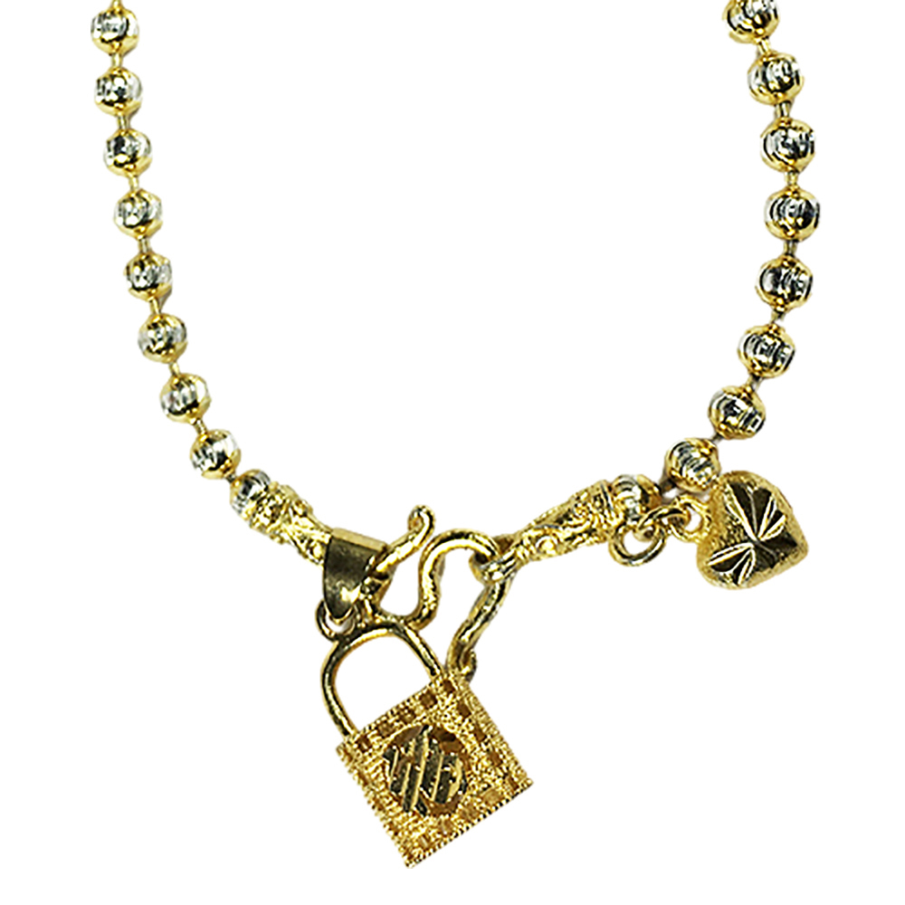 金錢鎖招財 泰國金手鍊 長19 公分【十方】145852