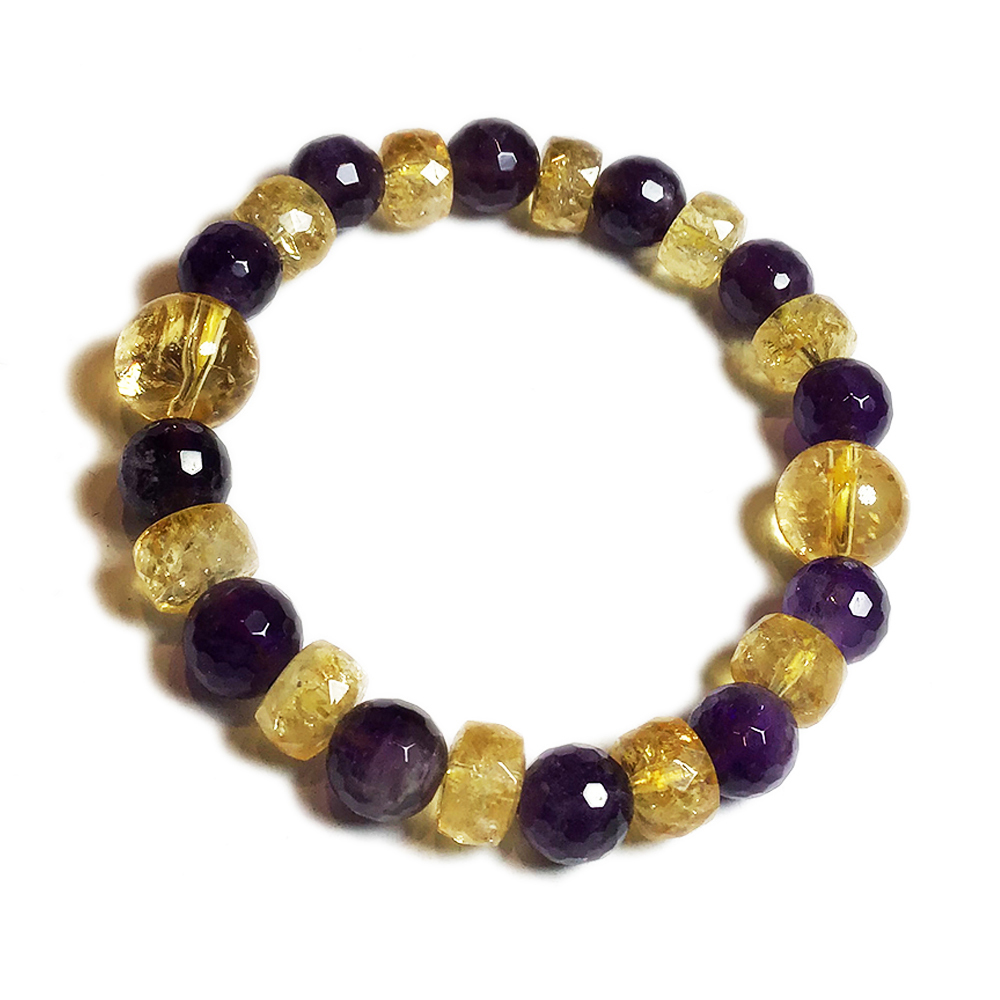 紫晶+黃晶手珠8mm【十方】146126