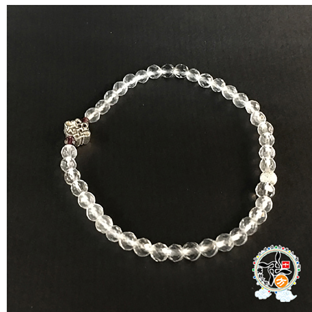 吉祥結925純銀+月光石手珠4mm【十方】146113