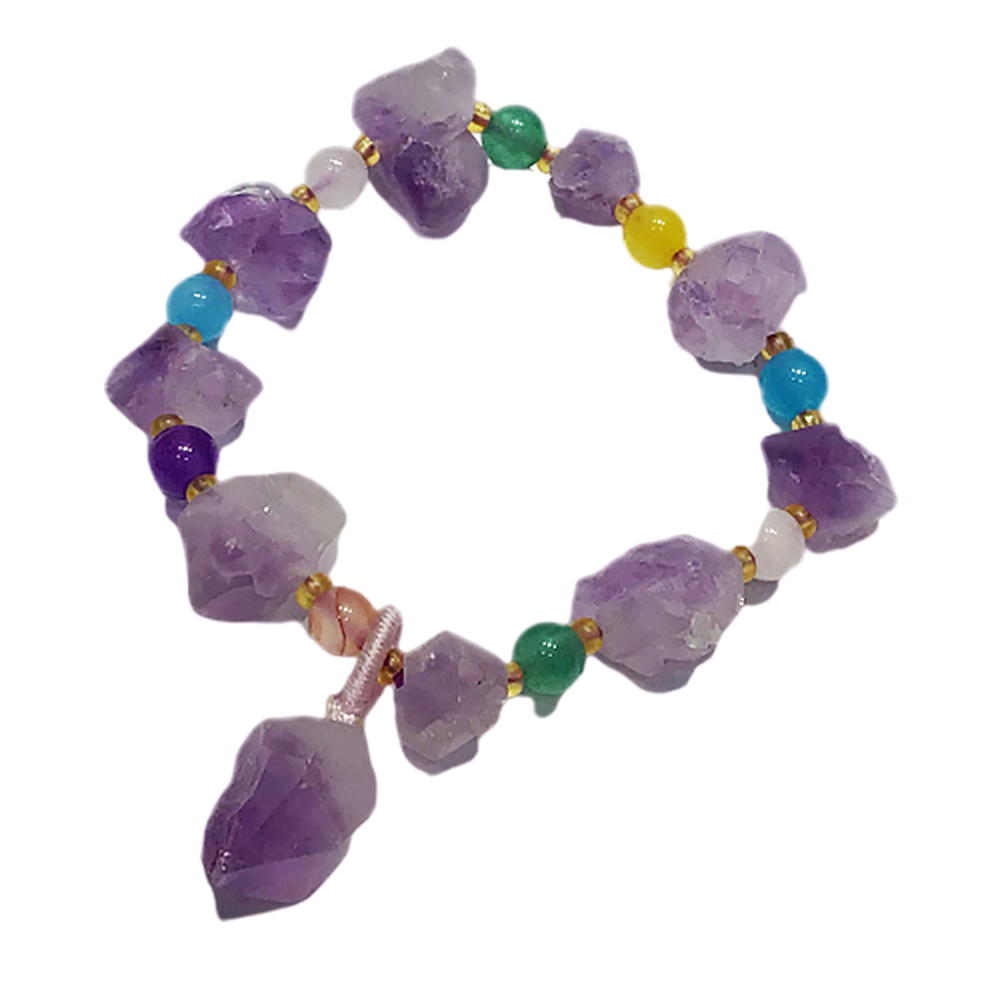 紫晶柱原礦手珠10-15 mm【十方】146797