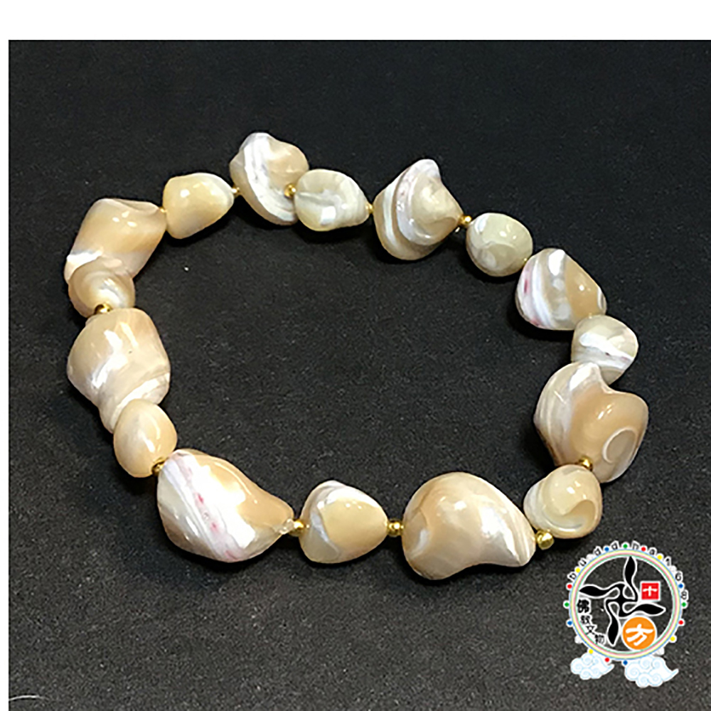 天然珍珠貝硨磲手珠【十方】146735