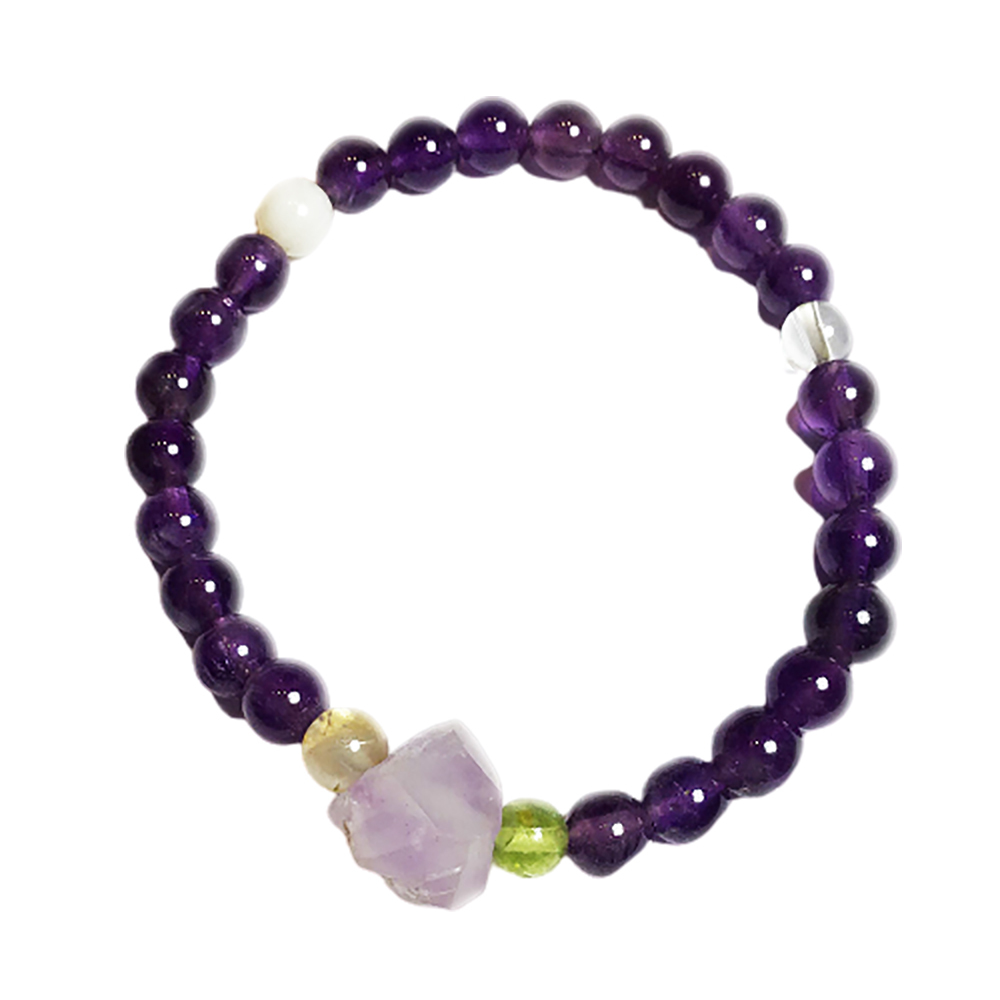 紫晶柱+紫晶手珠6mm【十方】147411