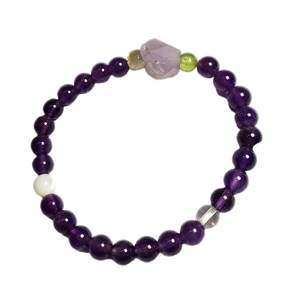 紫晶柱+紫晶手珠6mm【十方】147411