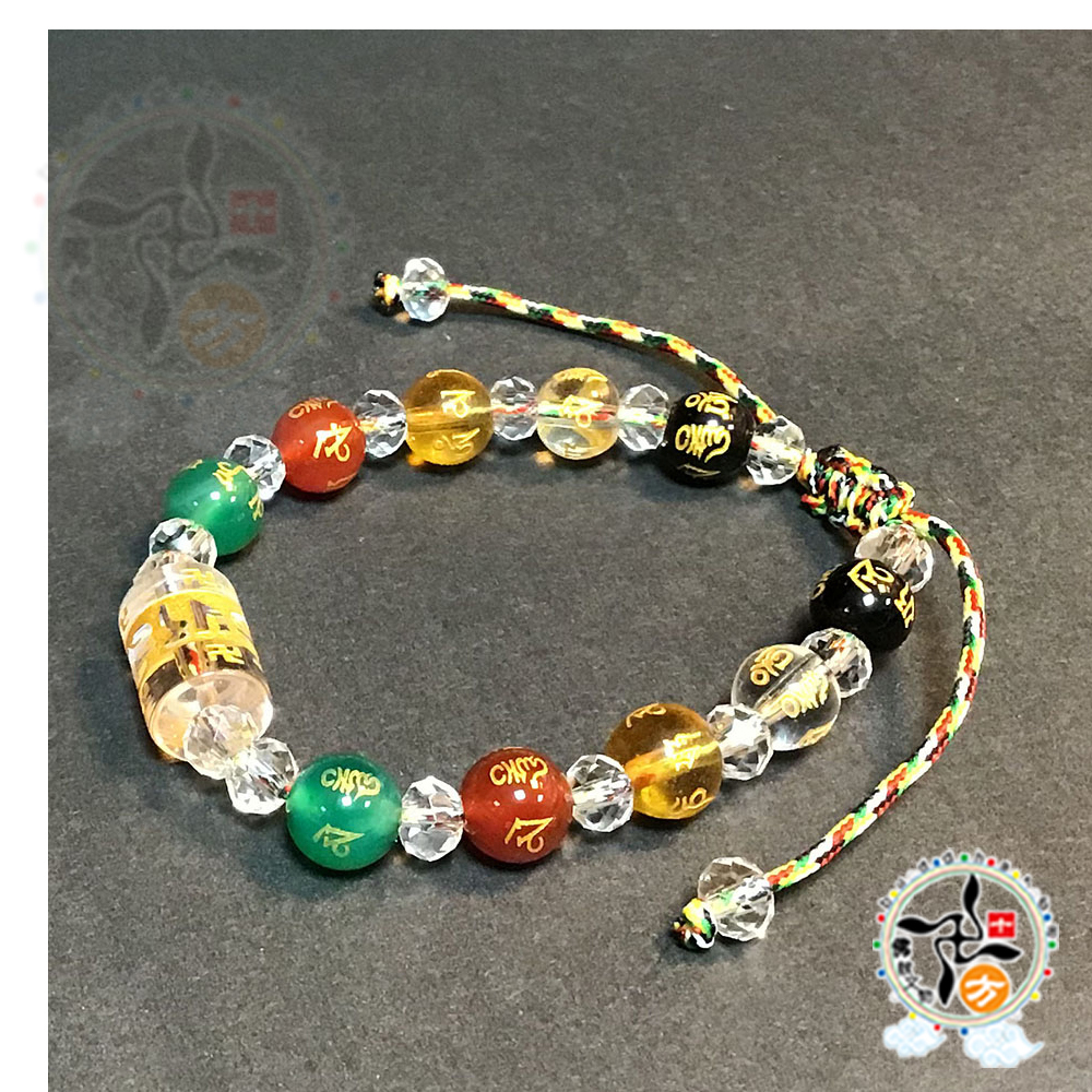 六字真言 五行珠 五色線手鍊【十方】146824