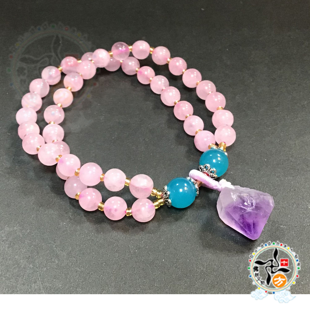 紫晶柱+粉晶手珠6mm【十方】146807