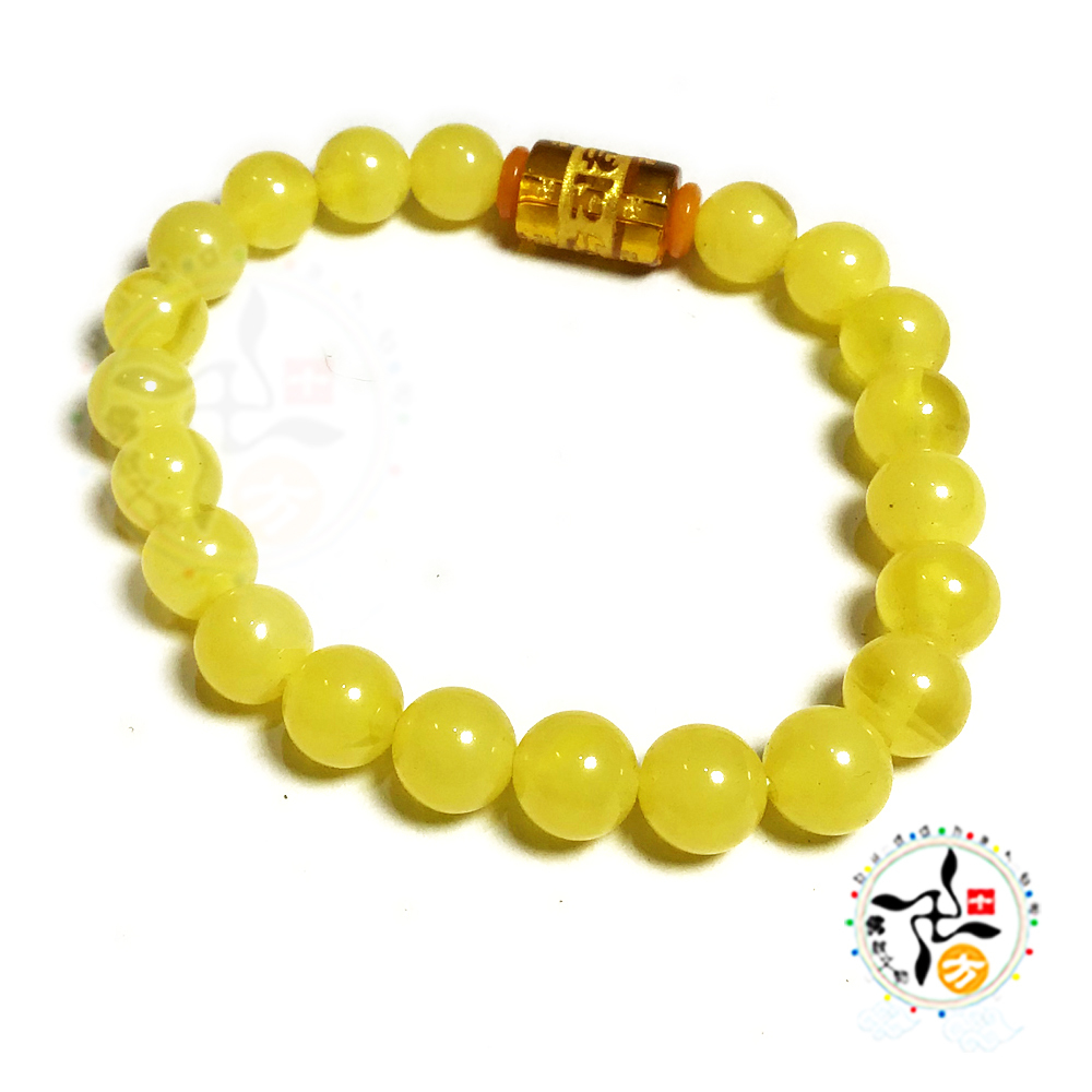 六字真言(黃晶)+蜜納手珠6mm【十方】148292