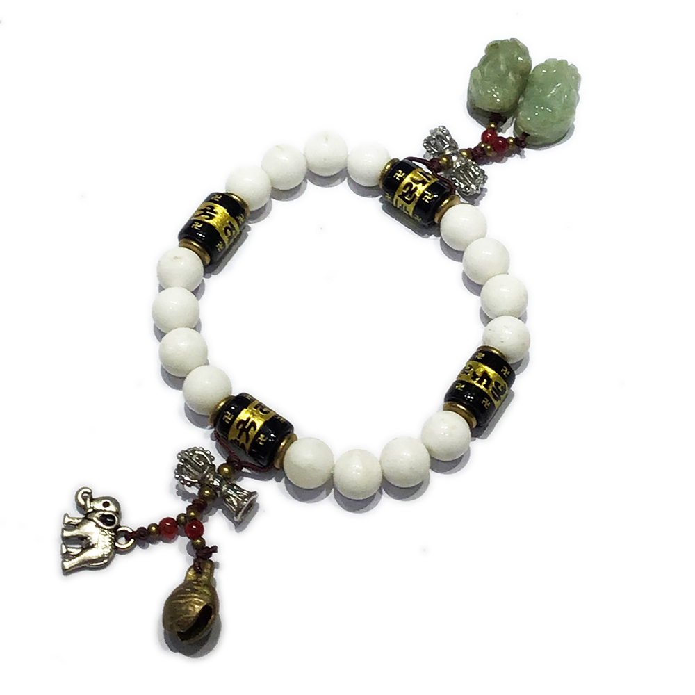 玉貔貅+轉經輪+硨磲手珠8mm【十方】149812