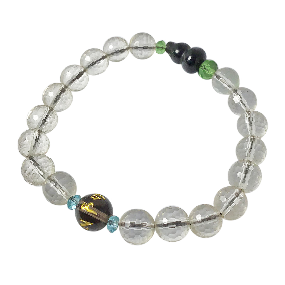 六字真言&黑曜葫蘆&晶鑽手珠8mm【十方】149749