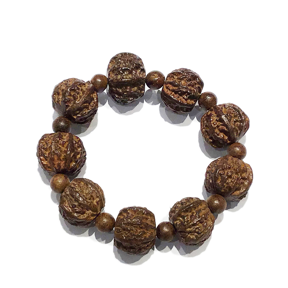 核桃土沉木手珠22*17mm【十方】149799