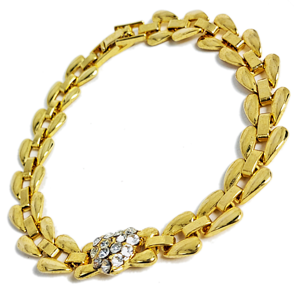 愛心鑲鑽+金色典雅手鍊【十方】149763