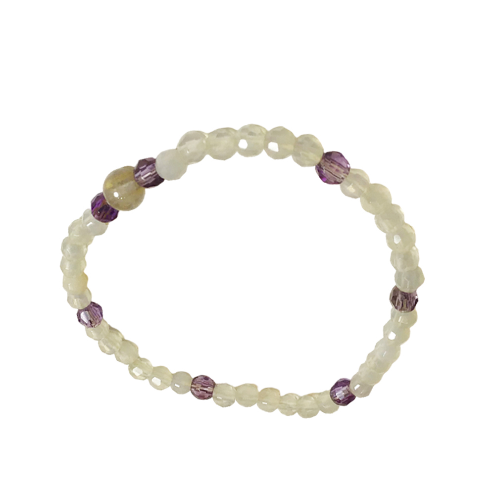 紫晶+月光石手珠4.2mm【十方】150141