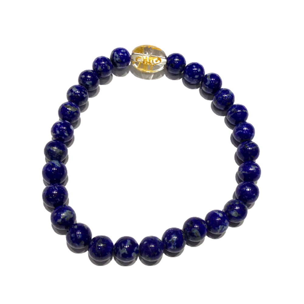 六字真言青金石手珠6mmA【十方】150349