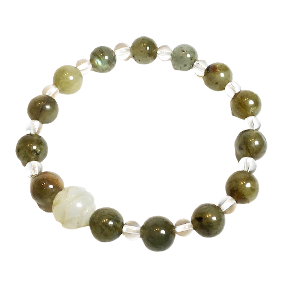 蓮花+佛光石手珠8mm【十方】150371