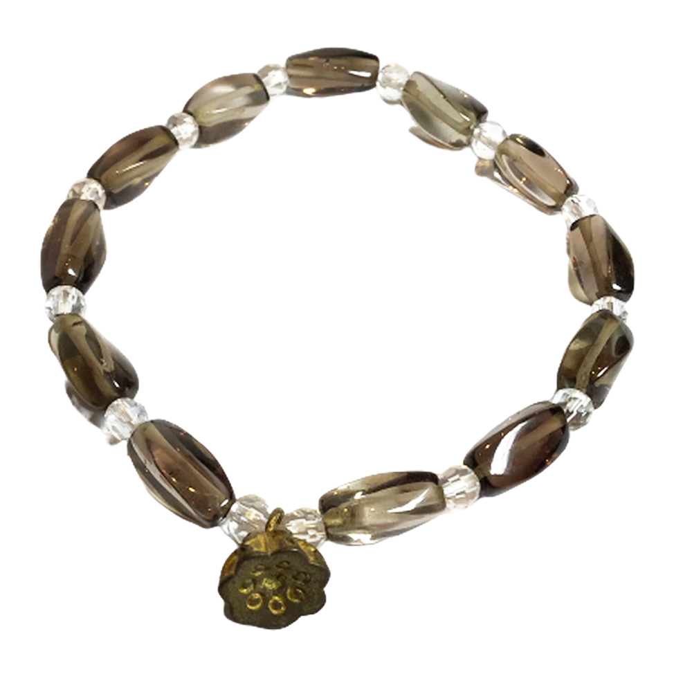 蓮蓬+茶晶手珠11*6mm【十方】150370