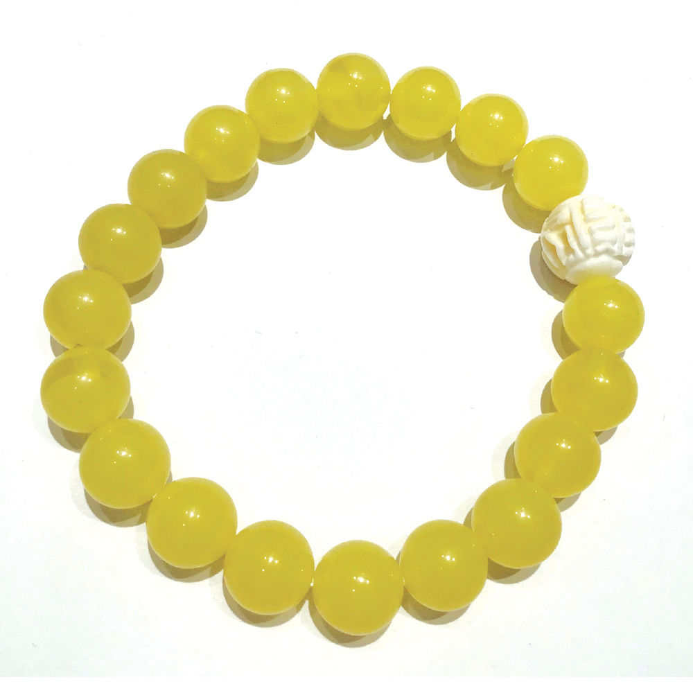 硨磲{六字真言}&蜜納手珠10mm【十方】150474