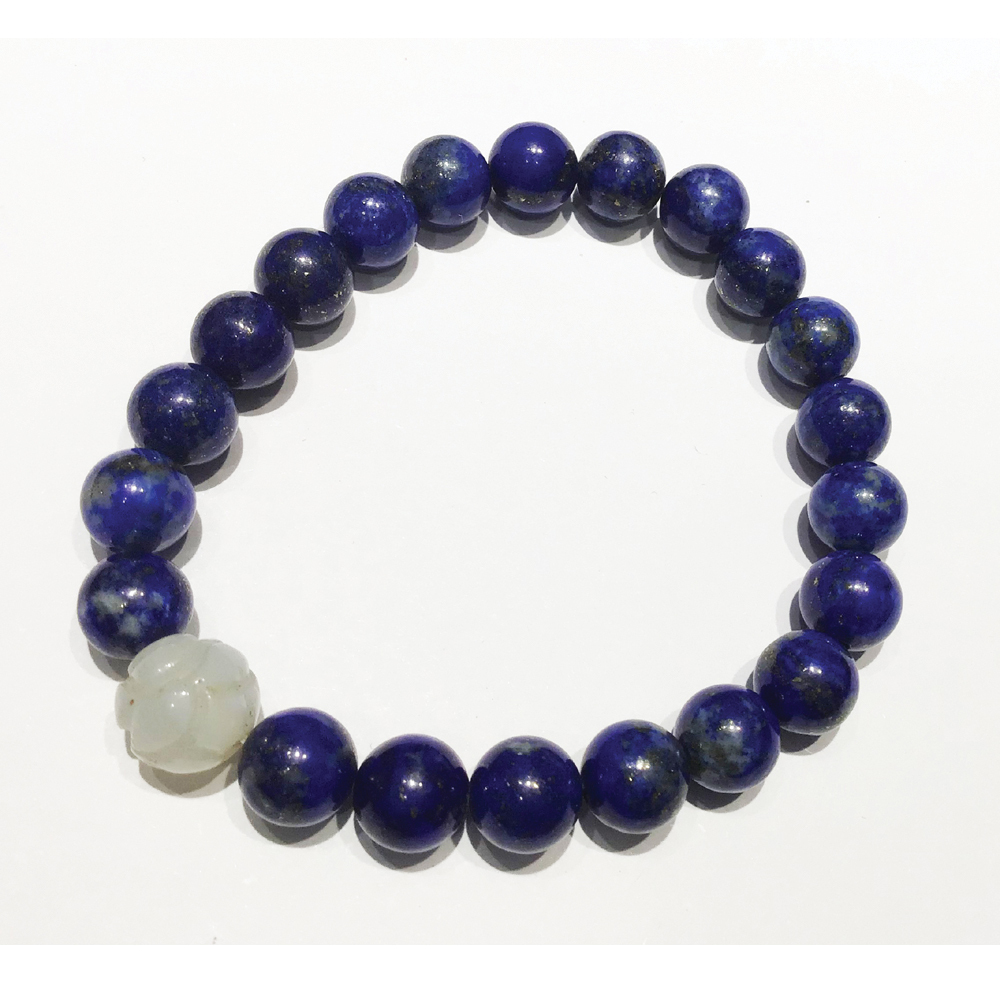 蓮花玉髓+青金石手珠8.6mm【十方】150475