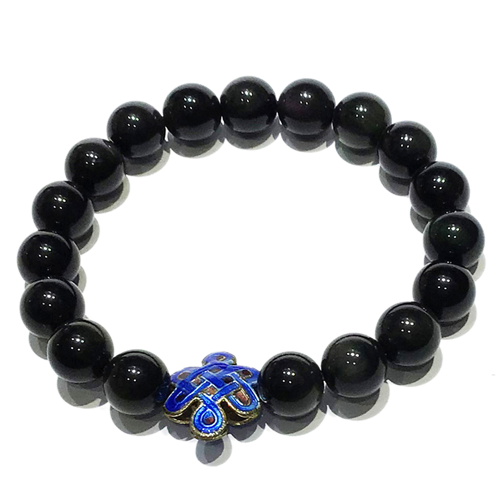 吉祥+黑曜石手珠10mm【十方】150957