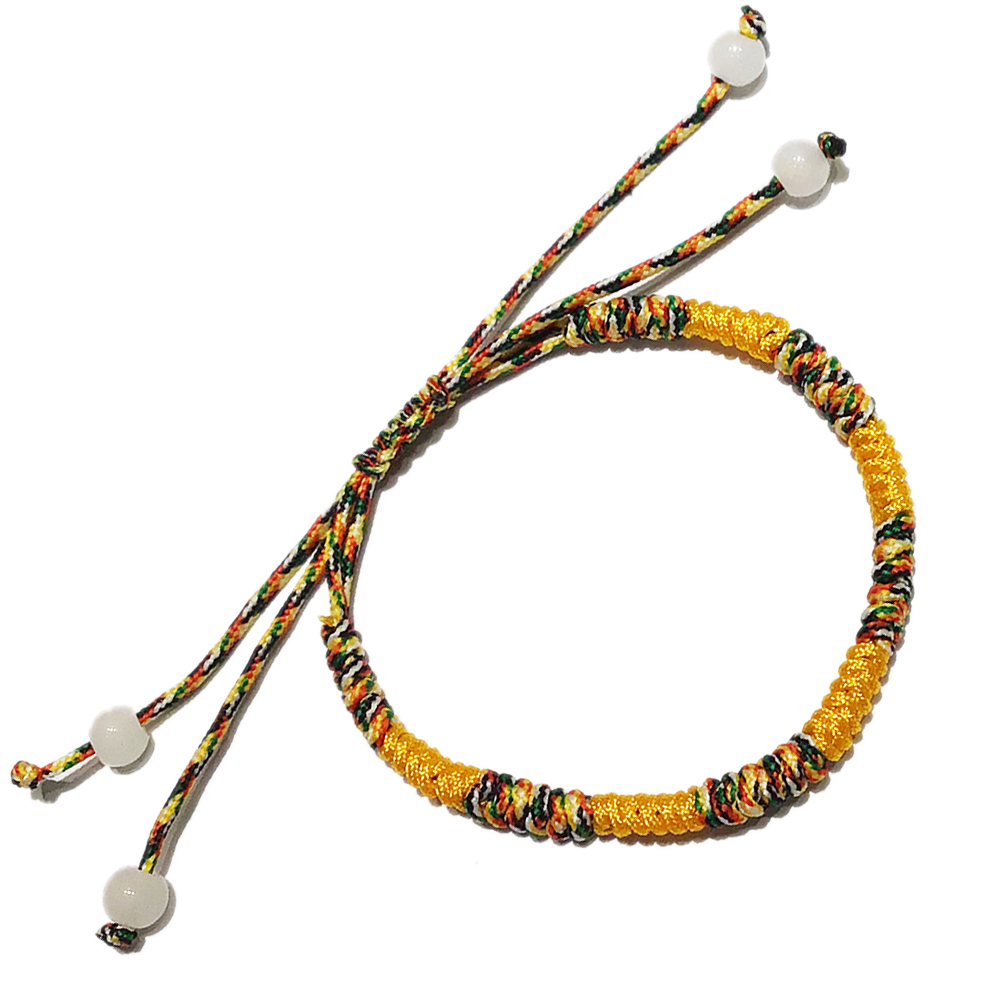 五色 本命轉運金剛結手鍊10件黃色【十方】154875