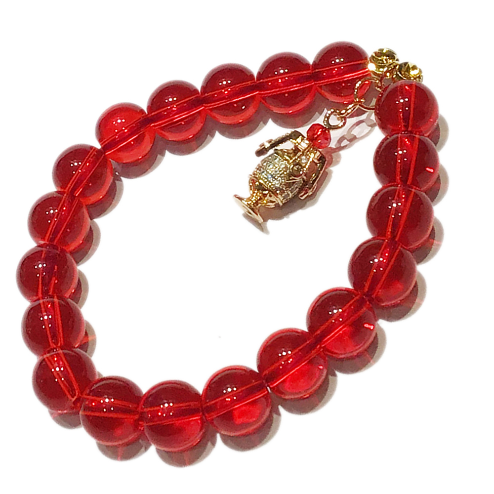 寶瓶+紅琉璃手珠9mm【十方】150953