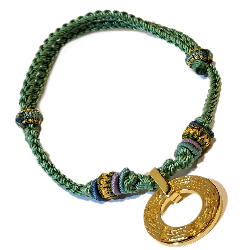 六字真言 平安扣 沙金手鍊【十方】151297