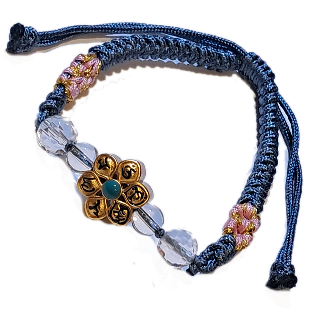 六字真言 水晶 沙金手鍊【十方】151327