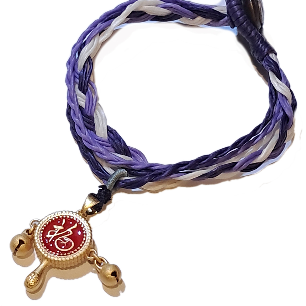 平安波浪鼓{沙金}蠟繩手鍊【十方】151321