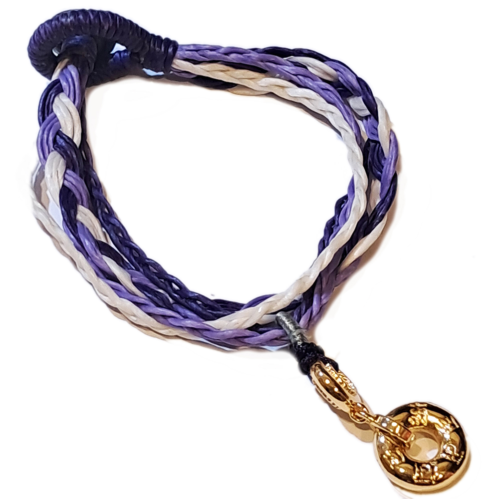 六字真言 平安扣{沙金}蠟繩手鍊【十方】151326