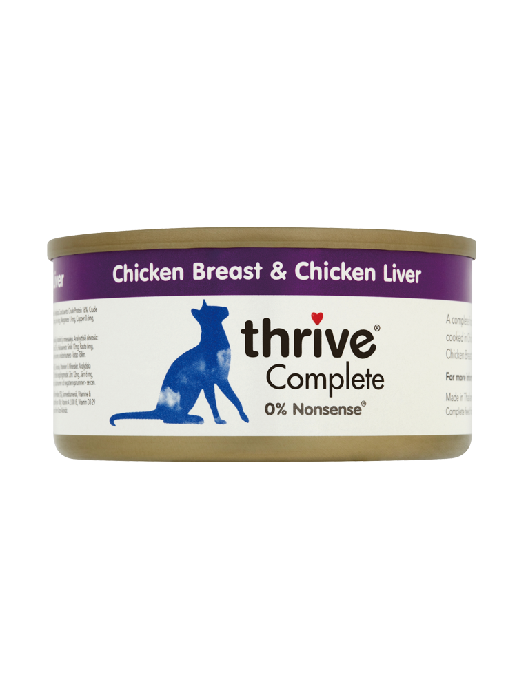 Thrive 脆樂芙 – 雞胸+雞肝 Chicken Breast & Liver 75g (原箱12罐@$12)