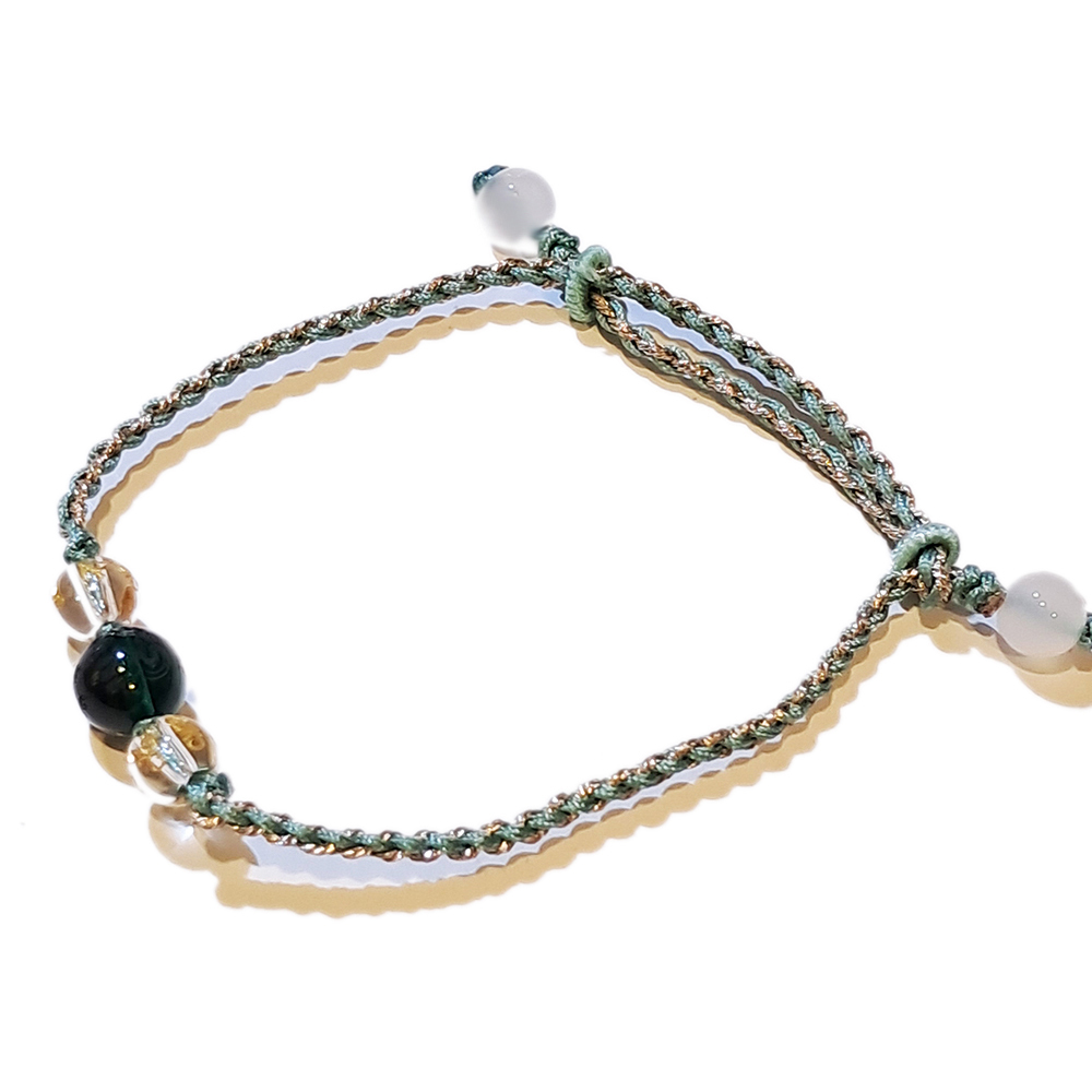 綠度母心咒{毫雕}水晶 中國結手鍊【十方】151522