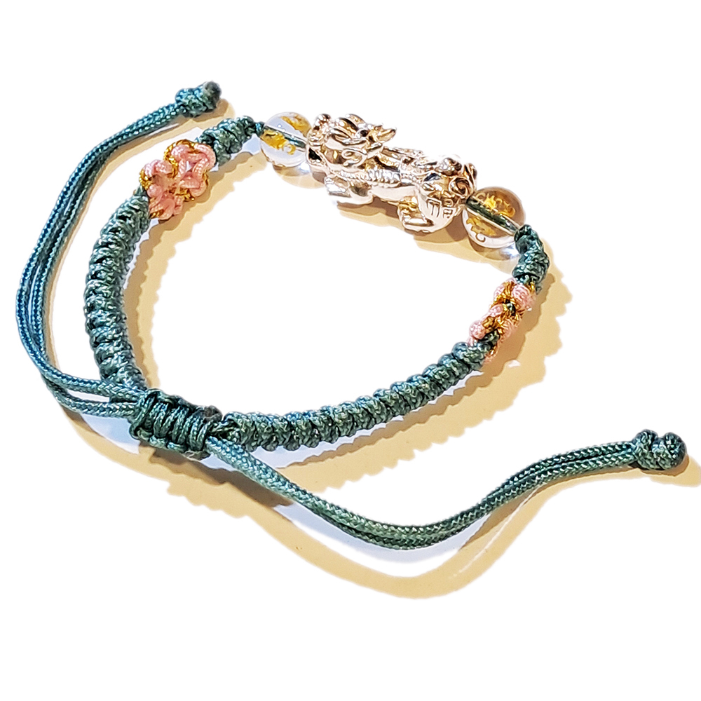 招財貔貅{純銀}中國結手鍊【十方】151554