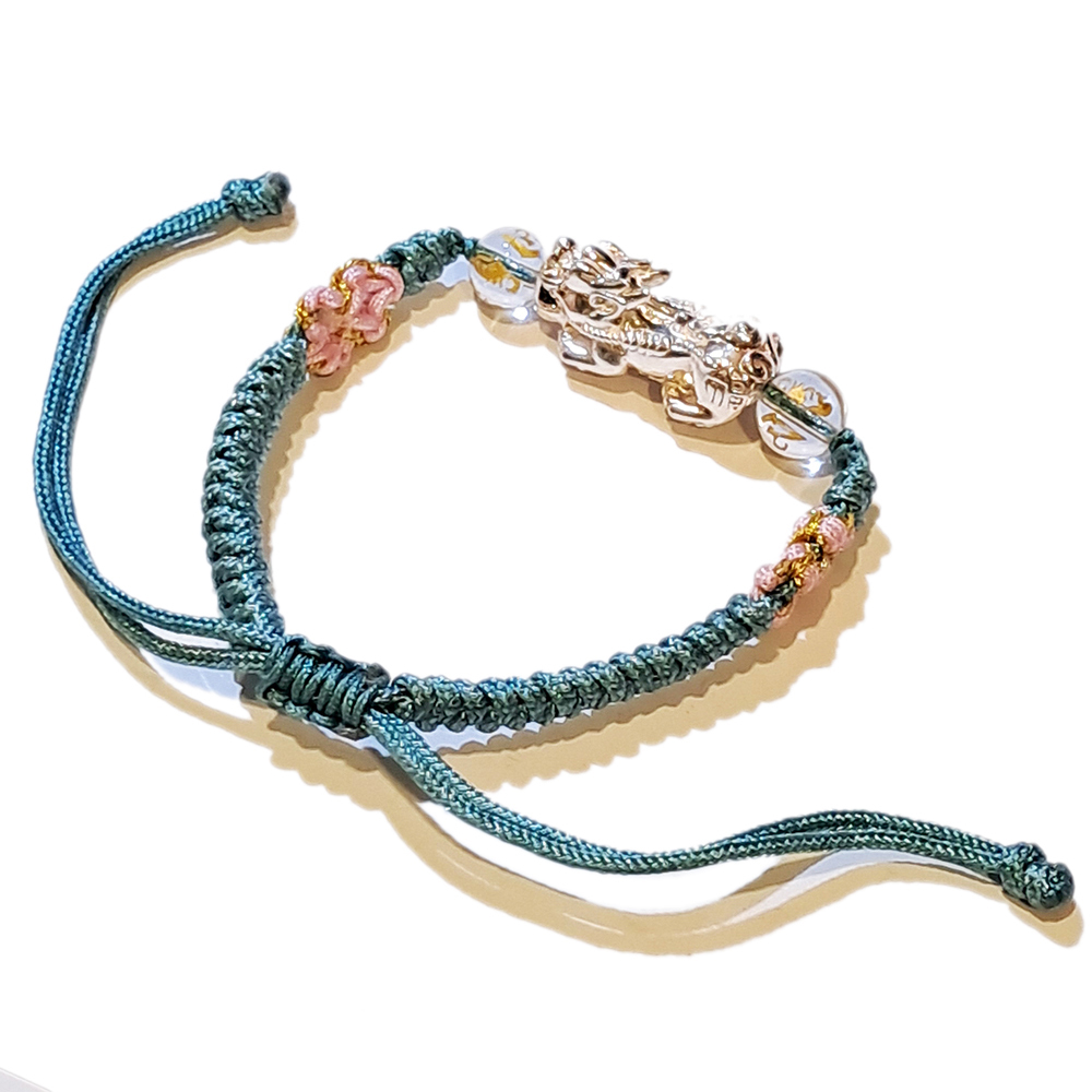 招財貔貅{純銀}中國結手鍊【十方】151554