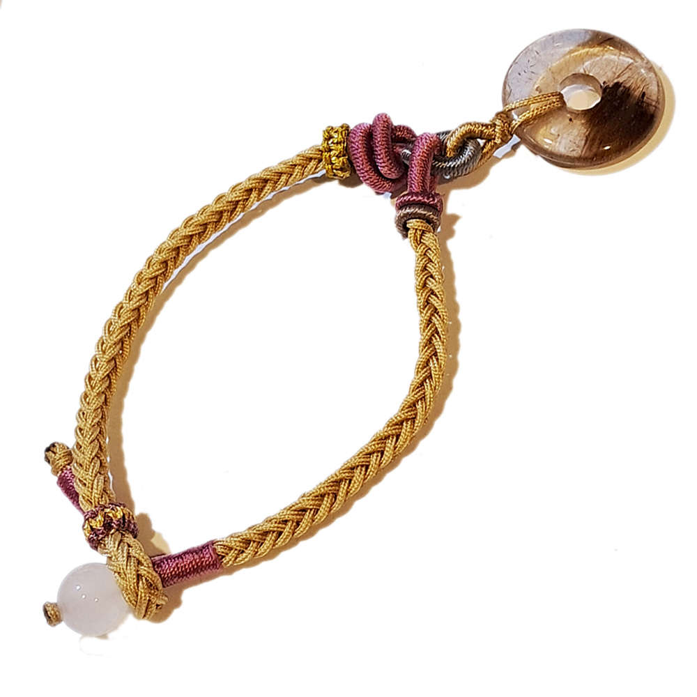 平安扣{紅髮晶}中國結手鍊【十方】151584