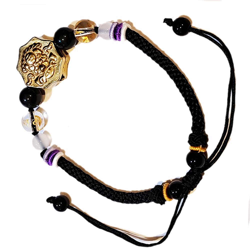 獅咬劍{沙金} 中國結手鍊【十方】151642