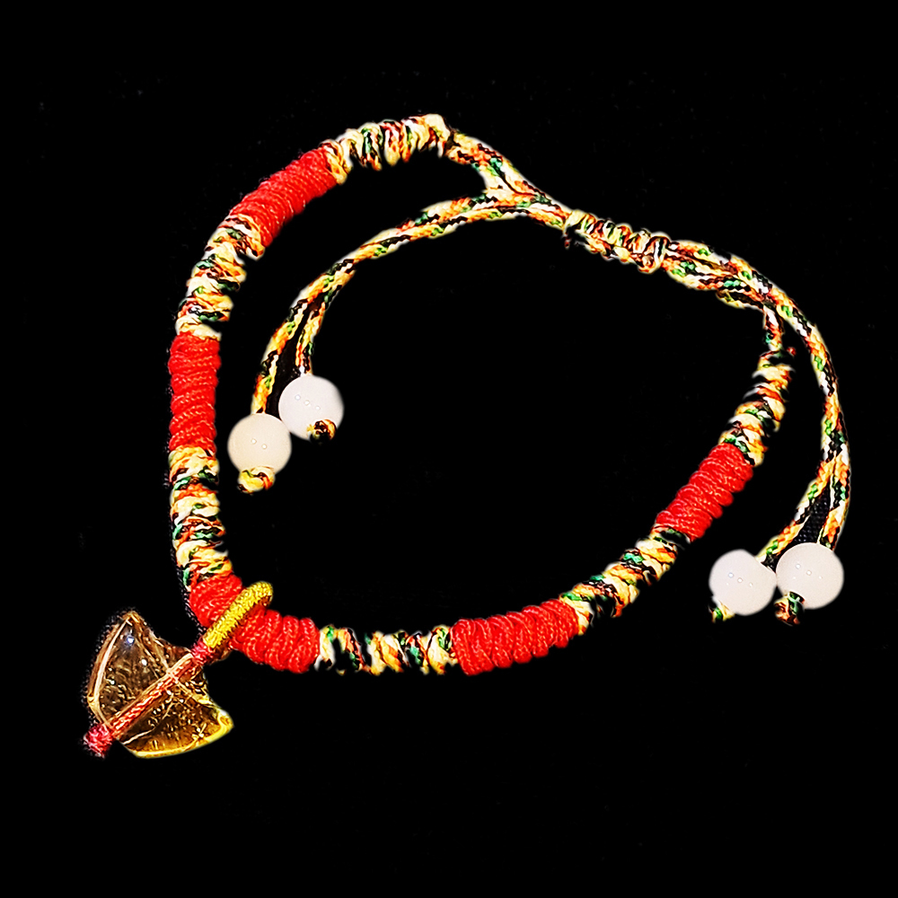 元寶{水晶琉璃}五色線招財手鍊【十方】151636